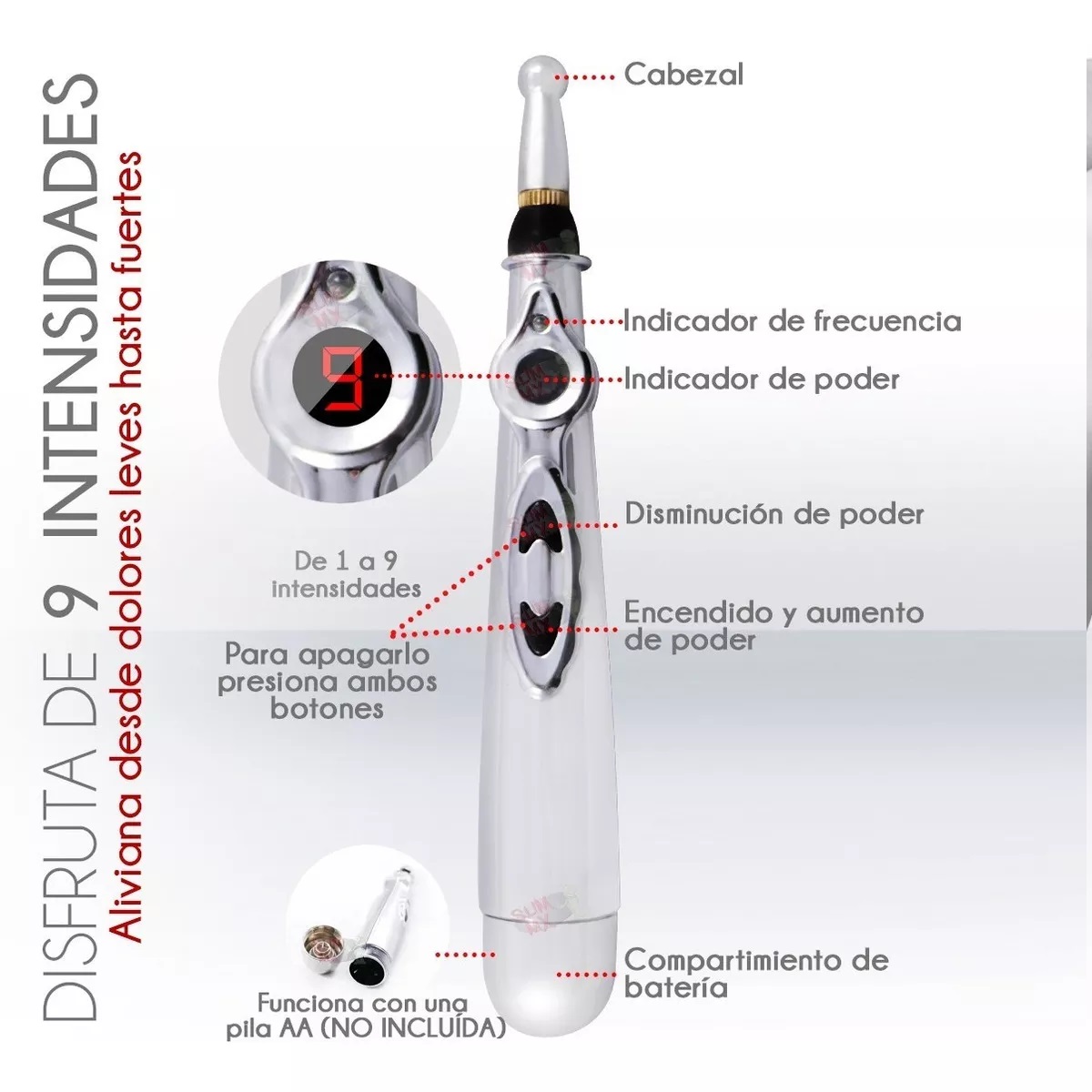 Miniatura 3 de Masajeador Electrónico Tipo Bolígrafo